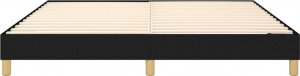 vidaXL Łóżko kontynentalne, czarne, tapicerowane tkaniną, 160x200 cm 5