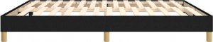 vidaXL Łóżko kontynentalne, czarne, tapicerowane tkaniną, 160x200 cm 6