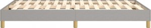vidaXL Łóżko kontynentalne, jasnoszare, obite tkaniną, 120x200 cm 6