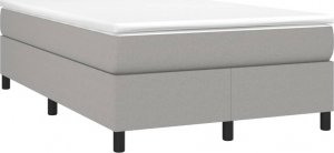 vidaXL Łóżko kontynentalne, jasnoszare, obite tkaniną, 120x200 cm 3