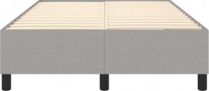 vidaXL Łóżko kontynentalne, jasnoszare, obite tkaniną, 120x200 cm 4