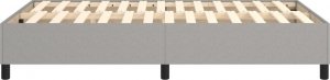 vidaXL Łóżko kontynentalne, jasnoszare, obite tkaniną, 120x200 cm 6