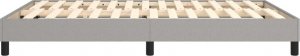 vidaXL Łóżko kontynentalne, jasnoszare, obite tkaniną, 140x200 cm 6