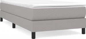 vidaXL vidaXL Łóżko kontynentalne, jasnoszare, obite tkaniną, 80x200 cm 2