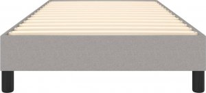 vidaXL vidaXL Łóżko kontynentalne, jasnoszare, obite tkaniną, 80x200 cm 5