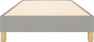 vidaXL vidaXL Łóżko kontynentalne, jasnoszare, obite tkaniną, 80x200 cm 5
