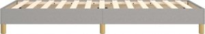 vidaXL vidaXL Łóżko kontynentalne, jasnoszare, obite tkaniną, 80x200 cm 6
