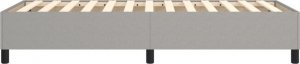 vidaXL Łóżko kontynentalne, jasnoszare, obite tkaniną, 80x200 cm 6