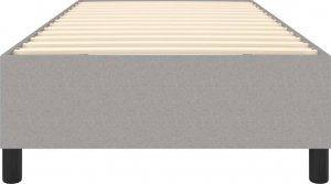 vidaXL Łóżko kontynentalne, jasnoszare, obite tkaniną, 90x200 cm 5