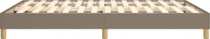 vidaXL Łóżko kontynentalne, kolor taupe, obite tkaniną, 140x190 cm 6