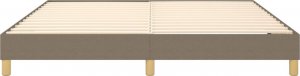 vidaXL Łóżko kontynentalne, kolor taupe, obite tkaniną, 160x200 cm 5