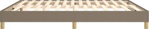 vidaXL Łóżko kontynentalne, kolor taupe, obite tkaniną, 160x200 cm 6