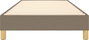 vidaXL Łóżko kontynentalne, kolor taupe, obite tkaniną, 90x200 cm 5