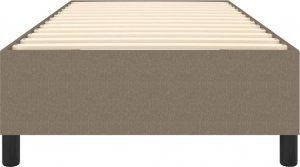 vidaXL Łóżko kontynentalne, kolor taupe, obite tkaniną, 90x200 cm 5