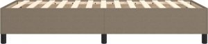 vidaXL Łóżko kontynentalne, kolor taupe, obite tkaniną, 90x200 cm 6