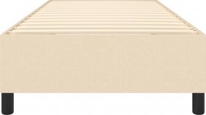 vidaXL Łóżko kontynentalne, kremowe, tapicerowane tkaniną, 80x200 cm 5