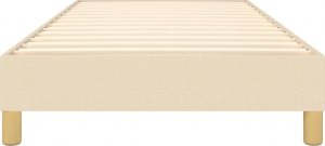 vidaXL Łóżko kontynentalne, kremowe, tapicerowane tkaniną, 80x200 cm 5