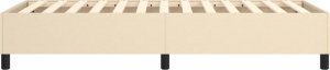 vidaXL Łóżko kontynentalne, kremowe, tapicerowane tkaniną, 90x190 cm 6