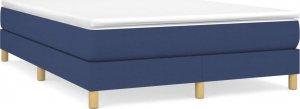vidaXL Łóżko kontynentalne, niebieskie, obite tkaniną, 140x200 cm 2