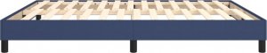 vidaXL Łóżko kontynentalne, niebieskie, obite tkaniną, 160x200 cm 6