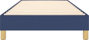 vidaXL Łóżko kontynentalne, niebieskie, obite tkaniną, 90x200 cm 5