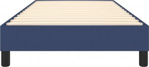 vidaXL vidaXL Łóżko kontynentalne, niebieskie, obite tkaniną, 90x200 cm 5