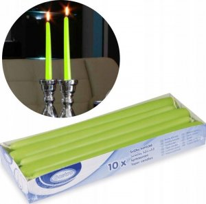 Wimex Świeczki świece stożkowe zielone 24,5 cm 10 sztuk 1