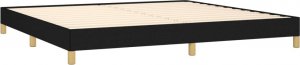 vidaXL vidaXL Rama łóżka, czarna, 200x200 cm, obita tkaniną 4