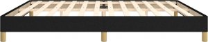 vidaXL vidaXL Rama łóżka, czarna, 200x200 cm, obita tkaniną 6