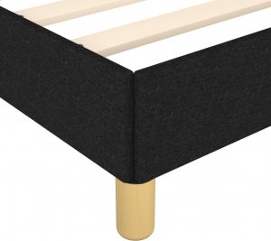 vidaXL vidaXL Rama łóżka, czarna, 200x200 cm, obita tkaniną 7