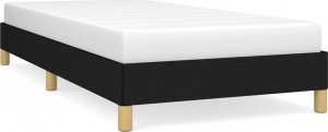 vidaXL vidaXL Rama łóżka, czarna, 90x190 cm, obita tkaniną 2