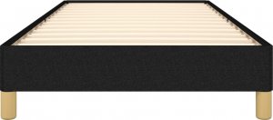 vidaXL vidaXL Rama łóżka, czarna, 90x190 cm, obita tkaniną 5