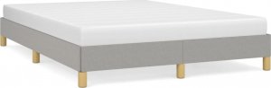 vidaXL vidaXL Rama łóżka, jasnoszara, 140 x 200 cm, tapicerowana tkaniną 2