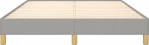 vidaXL vidaXL Rama łóżka, jasnoszara, 140 x 200 cm, tapicerowana tkaniną 5