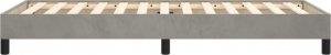 vidaXL vidaXL Rama łóżka, jasnoszara, 90 x 200 cm, tapicerowana aksamitem 6