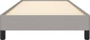 vidaXL vidaXL Rama łóżka, jasnoszara, 90 x 200 cm, tapicerowana tkaniną 5