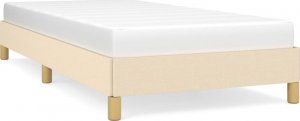 vidaXL vidaXL Rama łóżka, kremowa, 90 x 200 cm, tapicerowana tkaniną 2