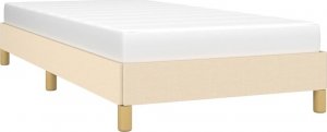 vidaXL vidaXL Rama łóżka, kremowa, 90 x 200 cm, tapicerowana tkaniną 3