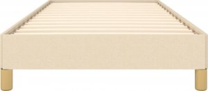vidaXL vidaXL Rama łóżka, kremowa, 90 x 200 cm, tapicerowana tkaniną 5