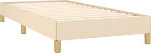 vidaXL vidaXL Rama łóżka, kremowa, 90x200 cm, tapicerowana tkaniną 4