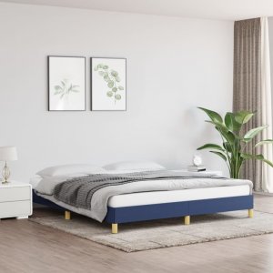 vidaXL vidaXL Rama łóżka, niebieska, 180x200 cm, obita tkaniną 1