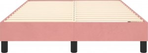 vidaXL vidaXL Rama łóżka, różowa, 120 x 200 cm, tapicerowana aksamitem 5