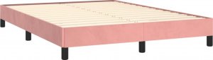 vidaXL vidaXL Rama łóżka, różowa, 140 x 200 cm, tapicerowana aksamitem 4