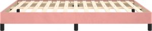 vidaXL vidaXL Rama łóżka, różowa, 140 x 200 cm, tapicerowana aksamitem 6