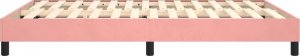 vidaXL vidaXL Rama łóżka, różowa, 140x200 cm, tapicerowana aksamitem 6