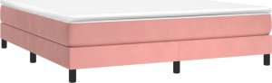 vidaXL vidaXL Rama łóżka, różowa, 160x200 cm, tapicerowana aksamitem 3