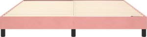 vidaXL vidaXL Rama łóżka, różowa, 160x200 cm, tapicerowana aksamitem 5