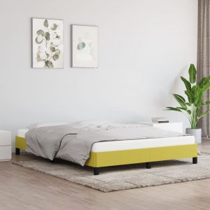 vidaXL vidaXL Rama łóżka, zielona, 140x190 cm, obita tkaniną 1