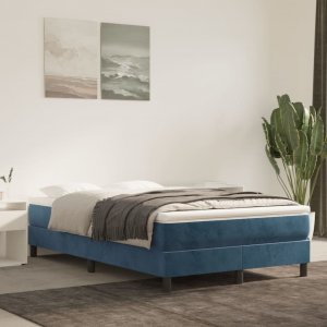 vidaXL vidaXL Rama łóżka, ciemnoniebieska, 120x200 cm, tapicerowana aksamitem 1