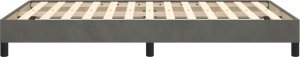 vidaXL vidaXL Rama łóżka, ciemnoszara, tapicerowana aksamitem, 120 x 200 cm 6